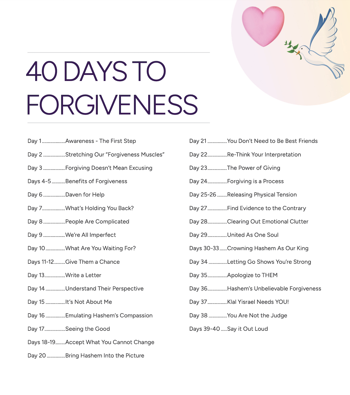 40 Days to Forgiveness PDF cover